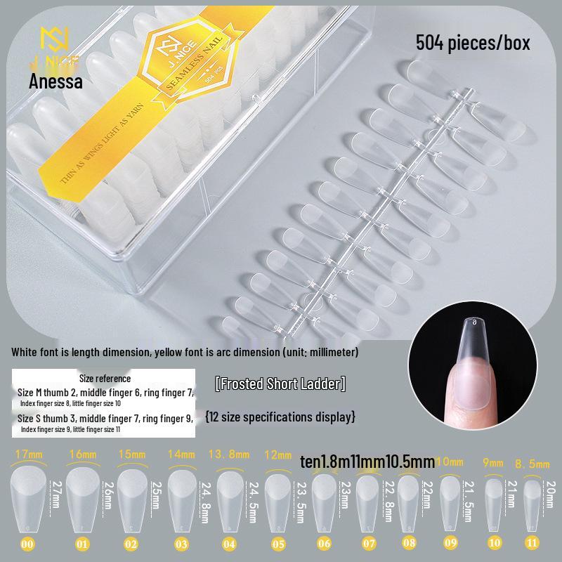 540 Ultra-Thin Transparent Half-Cover False Nail Tips - Seamless, No Carving Required