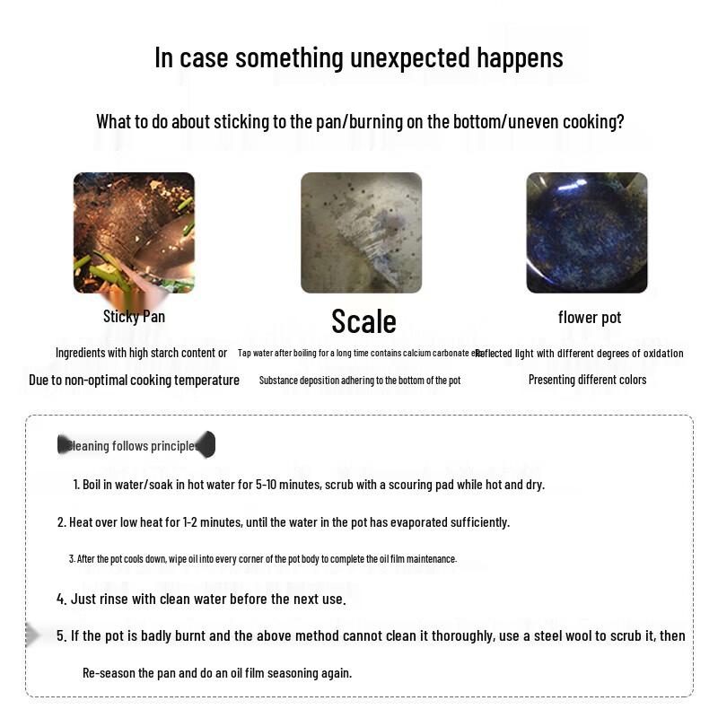 Chuidahuang C32D2 32cm No-Coating Cast Iron Wok