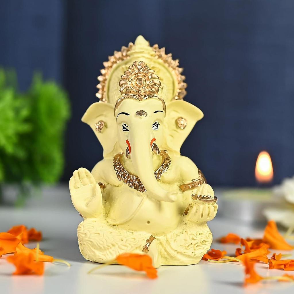Lord Ganesha Idol for Car Dashboard – Divine Ganesha Murti | Home & Office Decor | Symbol of Prosperity and Good Fortune