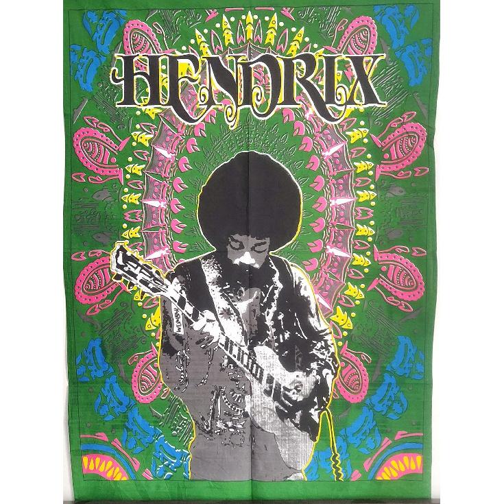 ICC Jimi Hendrix Guitar Poster Wall Hanging Trippy Tapestries 30 x 40 Inches Jimmie Hendrix Classic Rock legend Music Tapestry Jimmy Bohemian зелёный