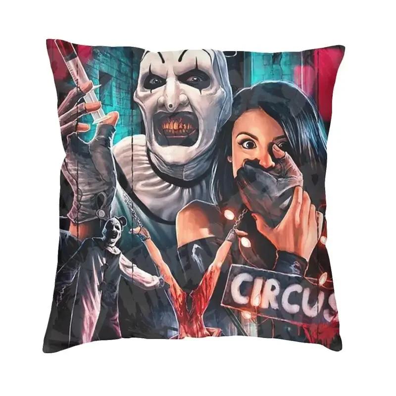 Terrifiers Movie Horror Art Slasher Halloween Cushion Cover Sofa Living Room Square Throw Pillow Case 40x40 Pillowcases