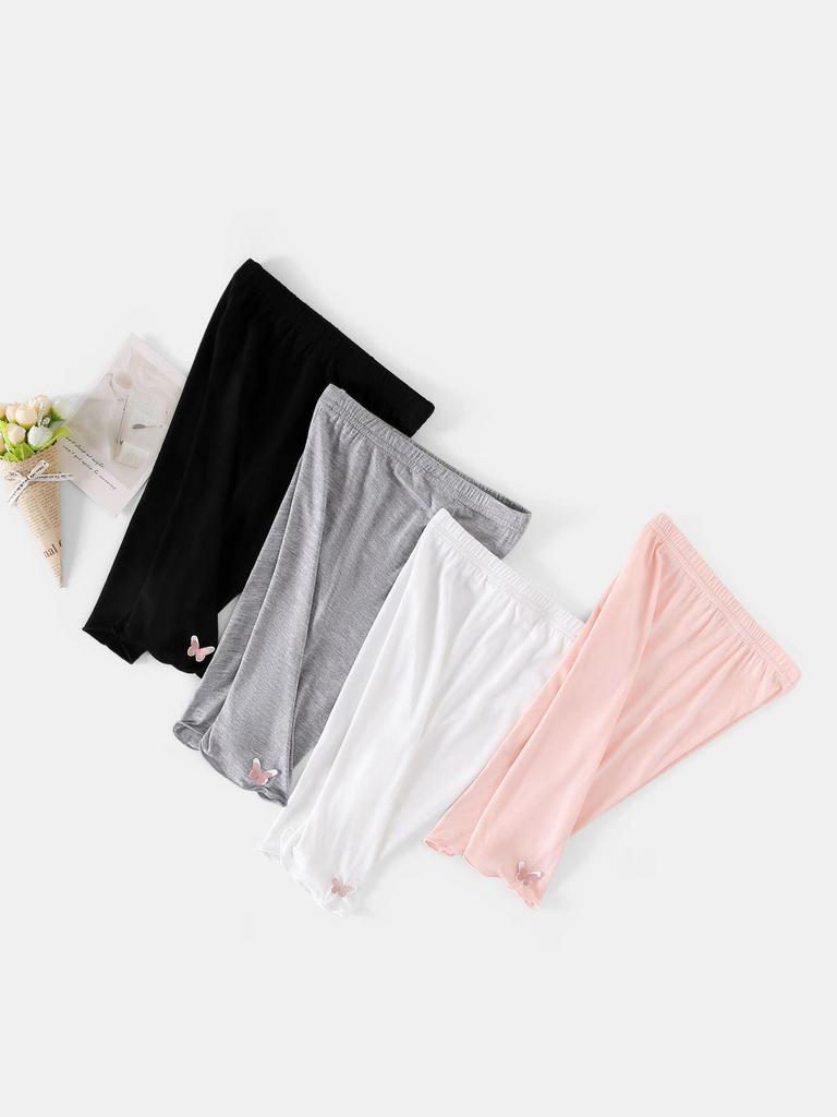 Girls' Modal Base Layer Ice Silk Shorts - Summer Thin Five-Point Pants