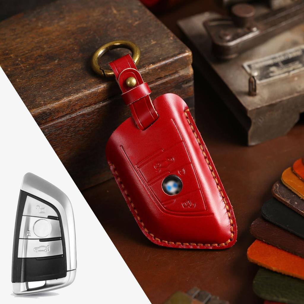 Leather Key Cover Is Suitable For Bmw Key Cover, Blade Pure Handmade Car Key Cover Can Be
