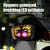 12V Motorcycle LED Owl Brake Tail Light Dynamic Signal Lights Strobe Warning License Plate Lamp Motorcycle Decorative Universal