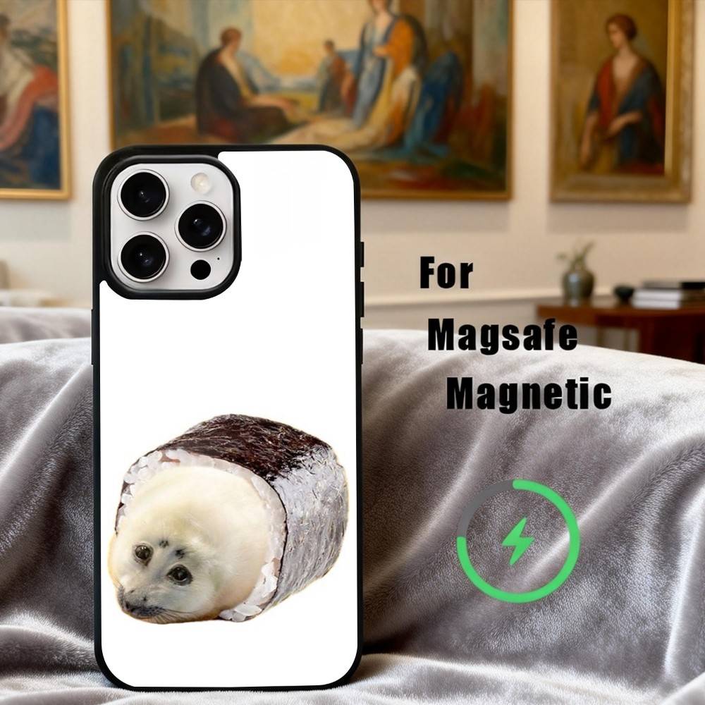 S-Seal F-Funny C-Cute Phone Case For iPhone 17,16,15,14,13,12,Plus,Pro,Max for Magsafe Magnetic Wireless Charging