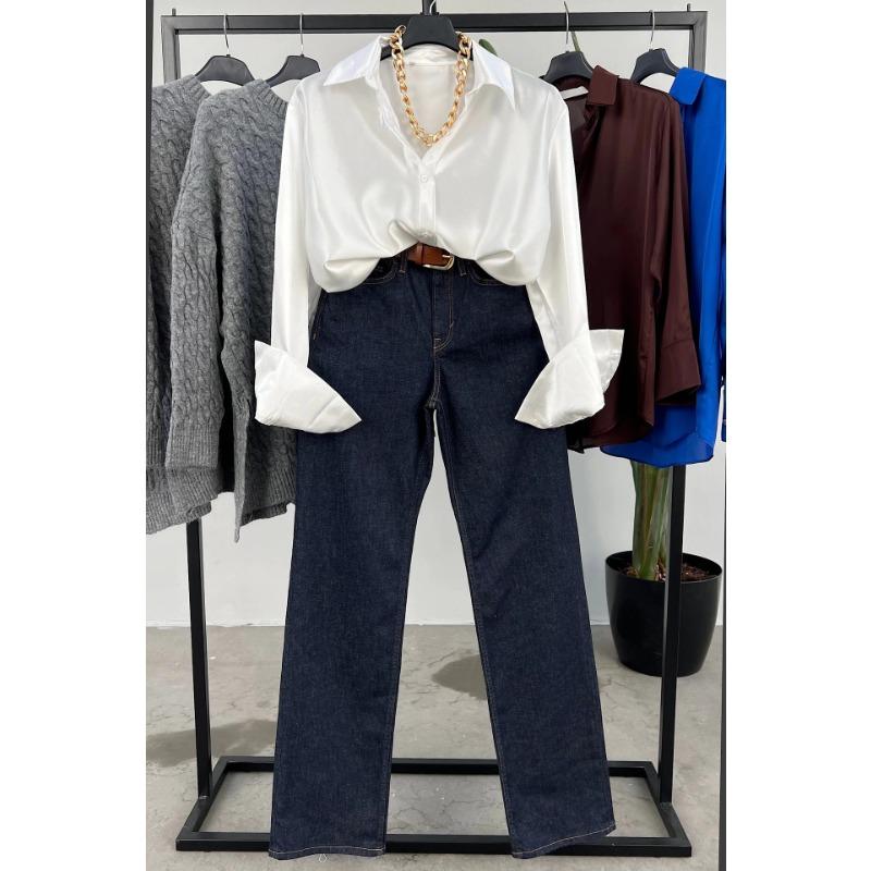 Spring Women's Lapel Long Sleeve Loose Temperament Button Shirt