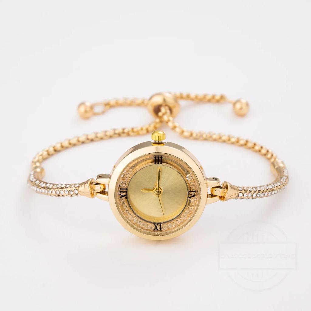 Fashion Women's Wristwatch Gold Bracelet Small Dial Elegant Watch New Cute Women Steel Bracelet Watch Quartz Wristwatch