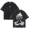 Anime Dragon Ball Cosplay Washed TShirt Cotton Short Sleeve Loose Large Casual Sports Fitness TShirt Mens Harajuku Clothing
