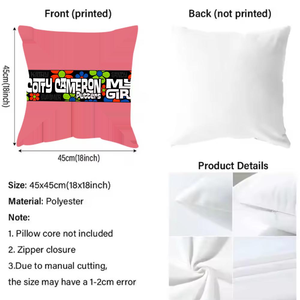 Luxury S-SCOTTY C-CAMERON Cushion Cover Pattern Printed Pillowcase for Living Room Sofa Cushion Cover & Bedroom Decor