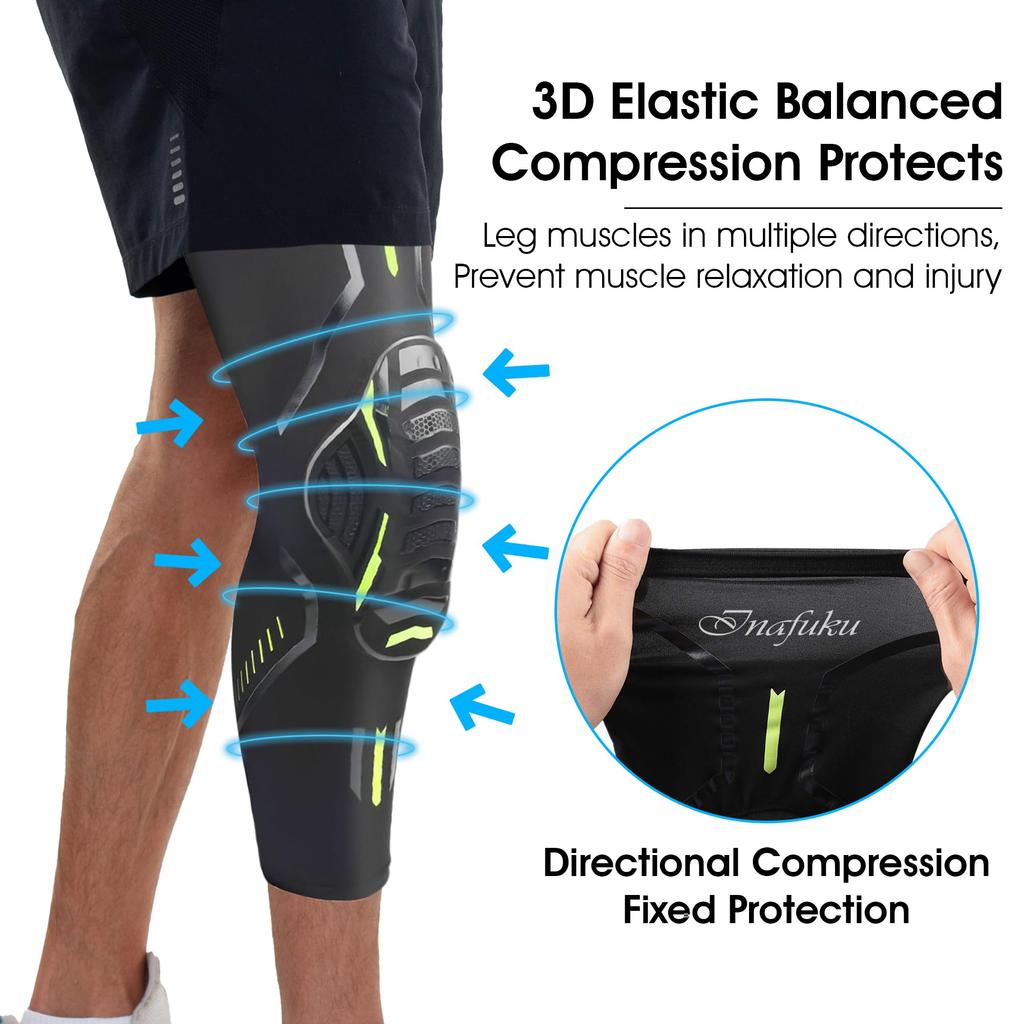 Inafuku Chrániče kolen Komprese nohou Šestihranné chrániče kolen Včelí plástev Kolenní ortéza pro ženy Muže Koleno Kolenní chránič pro Volejbal Fotbal Basketbal Tanec