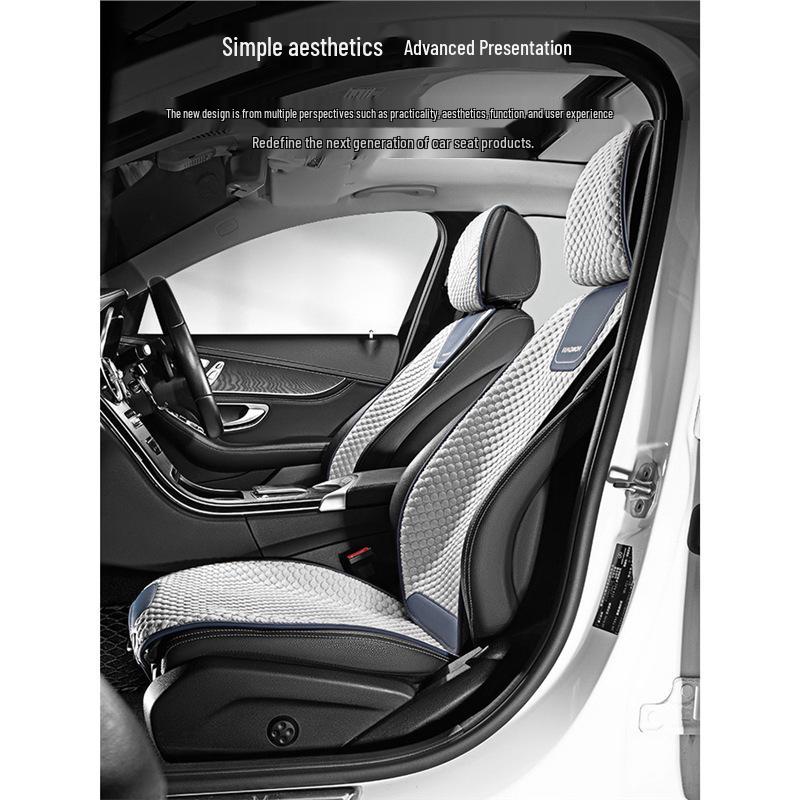 Universal Four Seasons Car Seat Cushion - Breathable, Small Waist Design for Summer and Winter Comfort