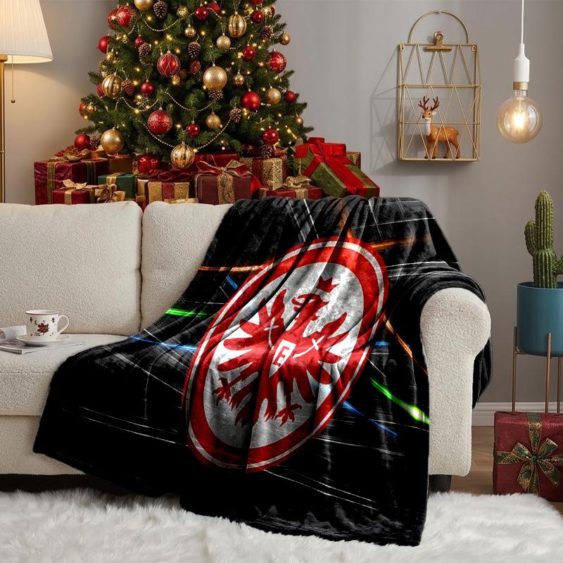 Eagle Crest Frankfurt Emblem Throws Blanket Flannel Blankets Plush for Couch Bed Gifts for Men Women Travel picnic blanket Christmas fan gifts
