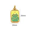 mysterious Personality Tarot card charm for women Oil-Dripping Stainless Steel Gold Color Pendant DIY Making Jewelry Accessories