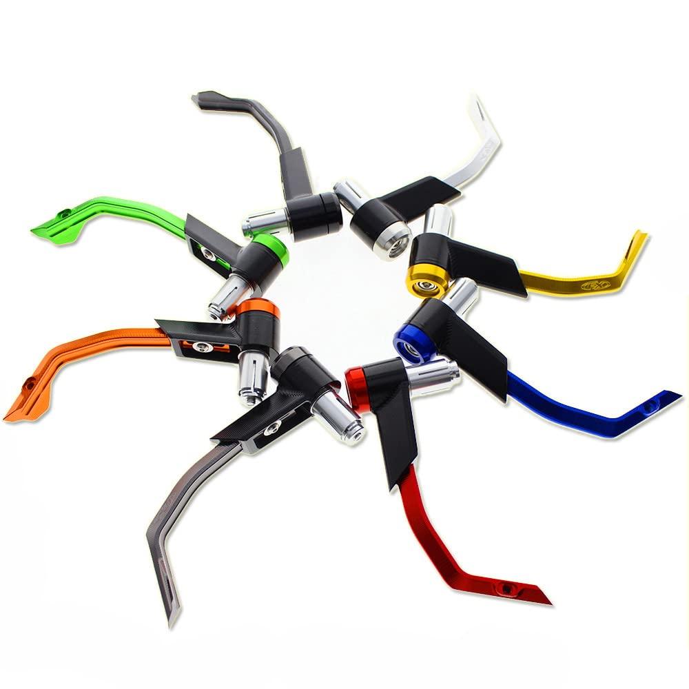 ZSADZS Universal CNC 7/8" 22mm Motorcycle Pro Guard Brake Clutch Lever Guard Motorcycle Handlebar Guard (Red)