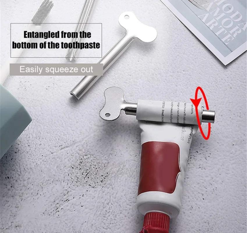 5/1PCS Bathroom Metal Toothpaste Squeezer Stainless Steel Tube Squeezer Universal Key Roller for Tube Creams Paint Squeezer Tool