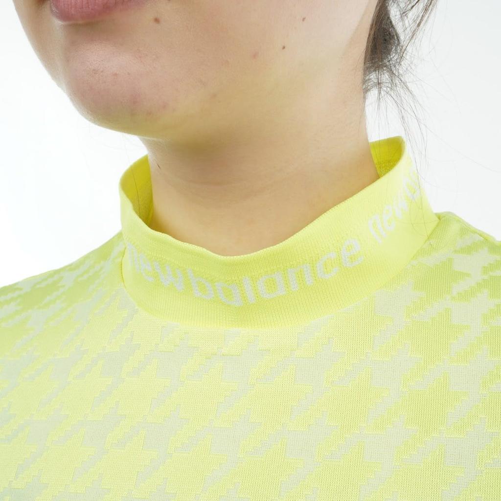 Golf Short Sleeve Mock Neck Shirt Quick 2 [New Balance] Women's (Sweat Absorbent, Drying, Stretch) / 012-4166501 060_Yellow [L]
