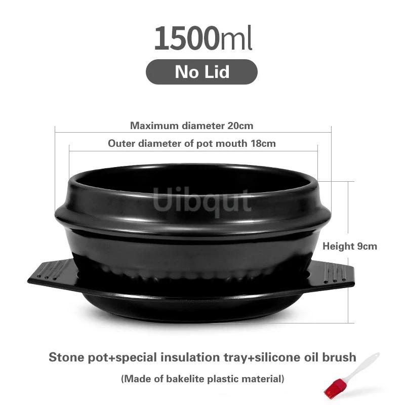 Korean Style Stone Pot Special for Rice Mixing Korean Commercial Little Pan Rice Small Casserole Small Ceramic Sand Pot Cookware