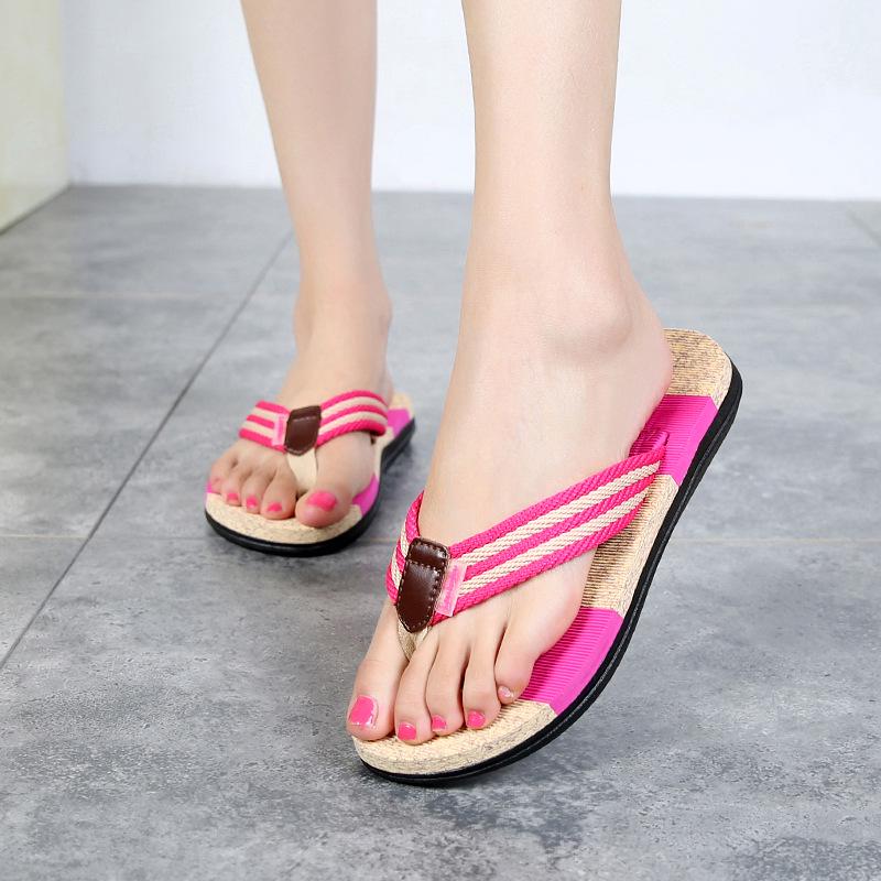 Korean Style Women's Trendy Beach Flip Flops: Fashionable Flat Sandals for New Couples