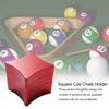 Magnetic Pool Cue Chalk Holder 3 Sections Aluminum Alloy Portable Square Snooker Chalk