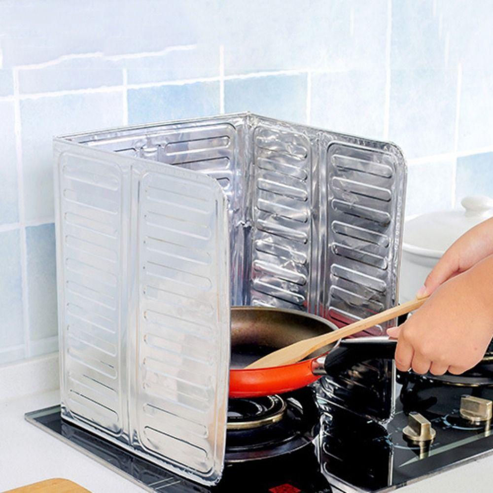 

Anti Splatter Stove Oil Baffle Foldable Gas Stove Protector Oil Baffle Plate Home