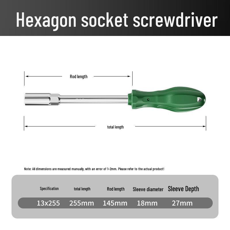 Hexagonal Deep Socket Screwdriver Wrench - High Hardness