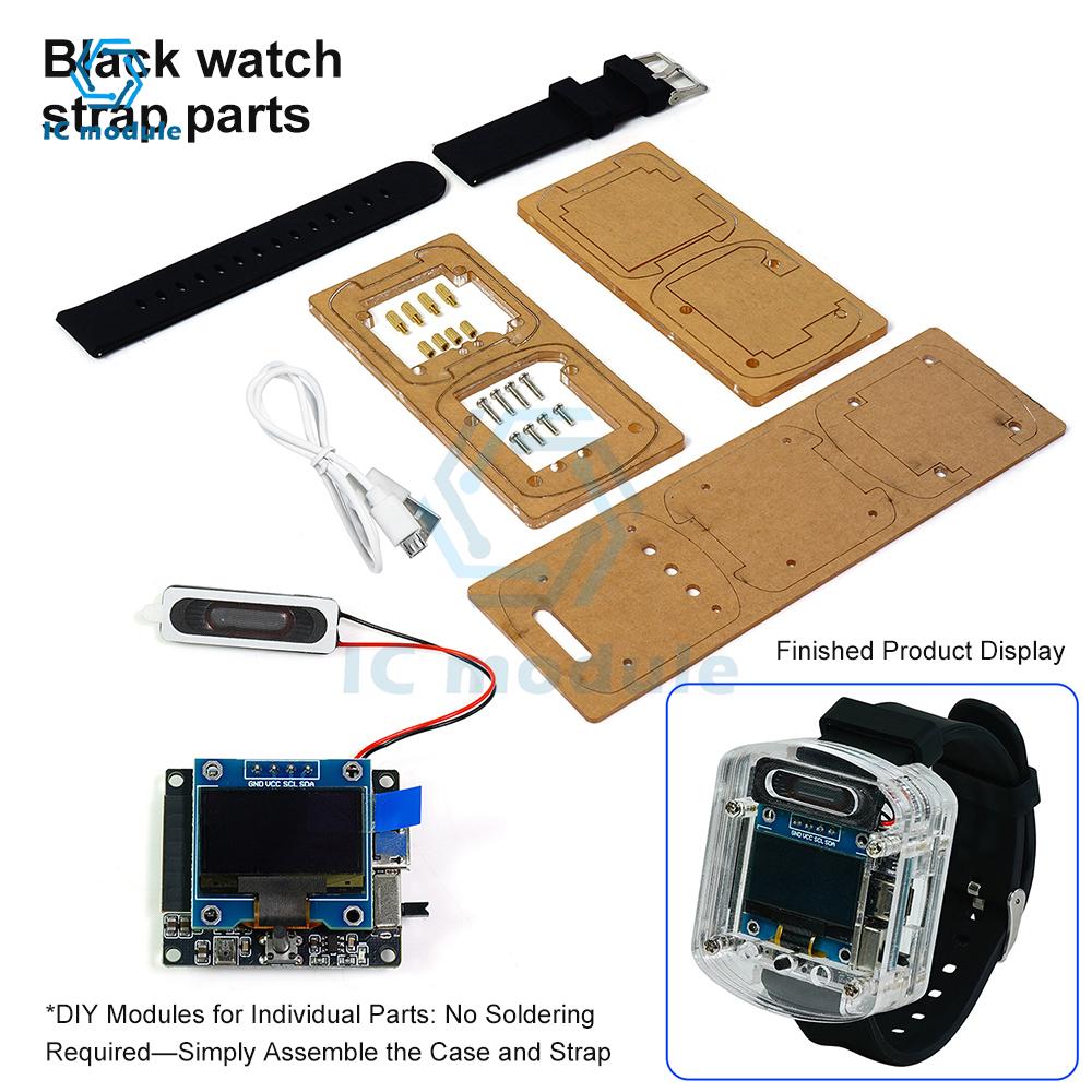 ESP32-S3 AI Smart Watch Development Kit - 0.96" OLED Display with Xiaozhi Voice Assistant for Artificial Intelligence Dialogue