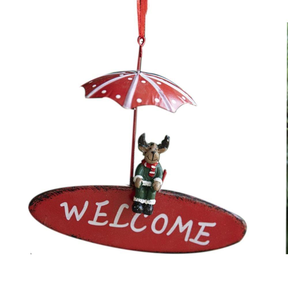 

Snowman Christmas Hot Air Balloon Pendant Elk Christmas Parachute Pendant Delicate New Year red-B