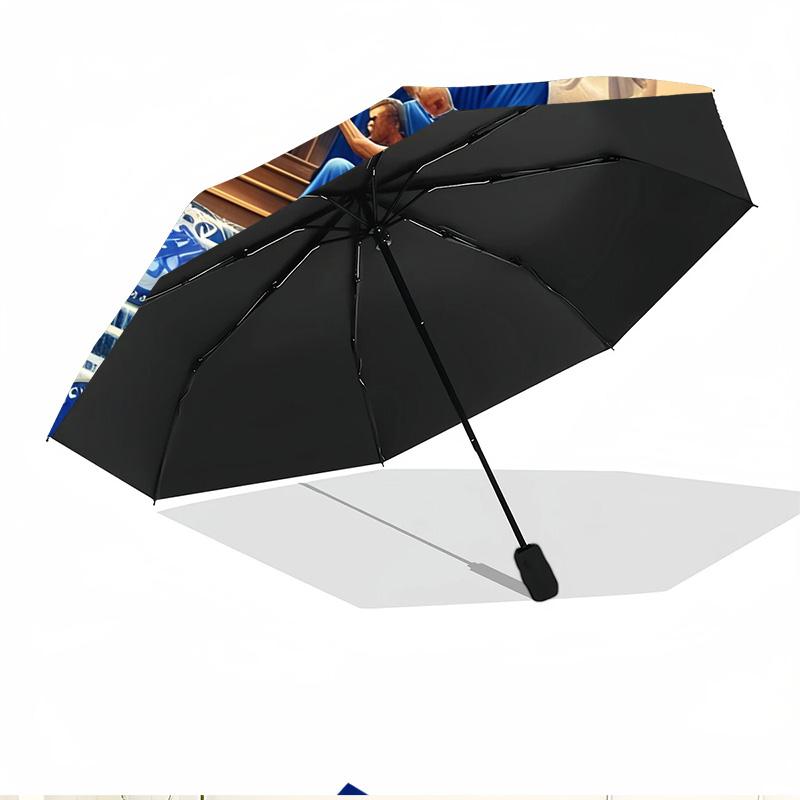 Parasol z nadrukiem Chelsea F.C. Automatyczne otwieranie i zamykanie, Przenośny składany parasol, na zewnątrz, do dojazdów, na wycieczkę kempingową, Idealny prezent urodzinowy