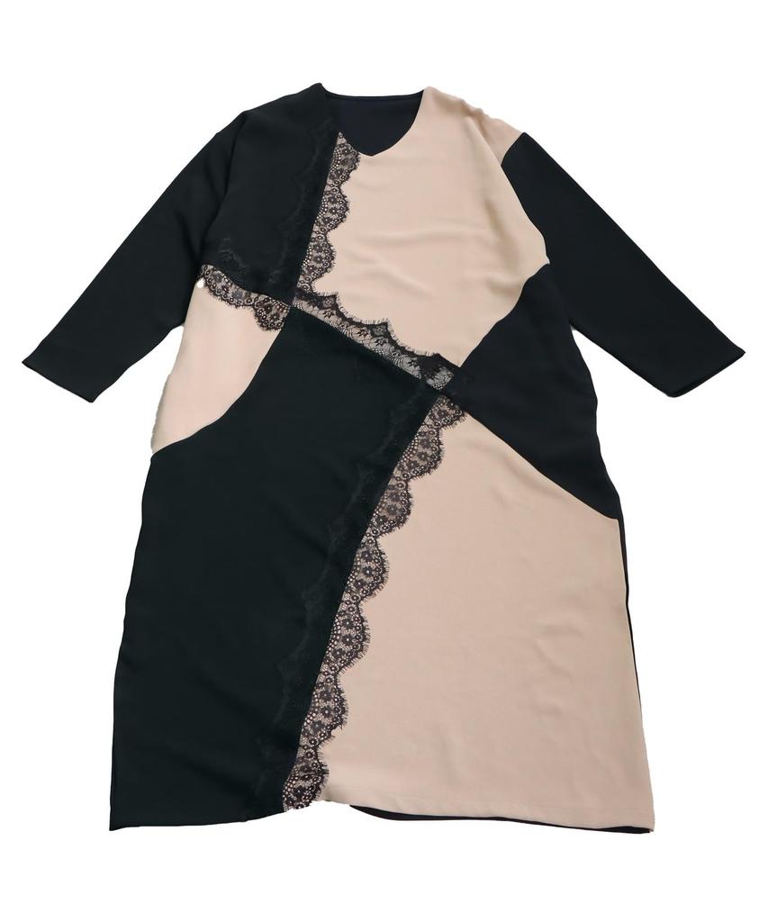 Antiqua Long Regular Size Mixed Women's Lace-Trimmed Dress, Sleeve, PN-00512, (S-L), 85,
