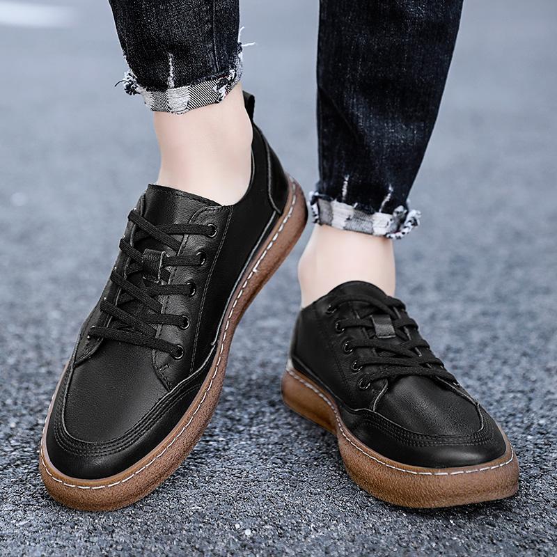 Fashion High -Quality Men Solid Color Striped Casual Shoe Comfortable Anti -Slip Breathable Flat Shoe Classic Trendy And Versatile Shoes
