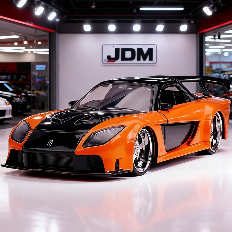 

JADA 1:24 Han s Mazda RX7 Alloy Car Diecasts & Toy Vehicles Car Model Miniature Scale Model Car For Children