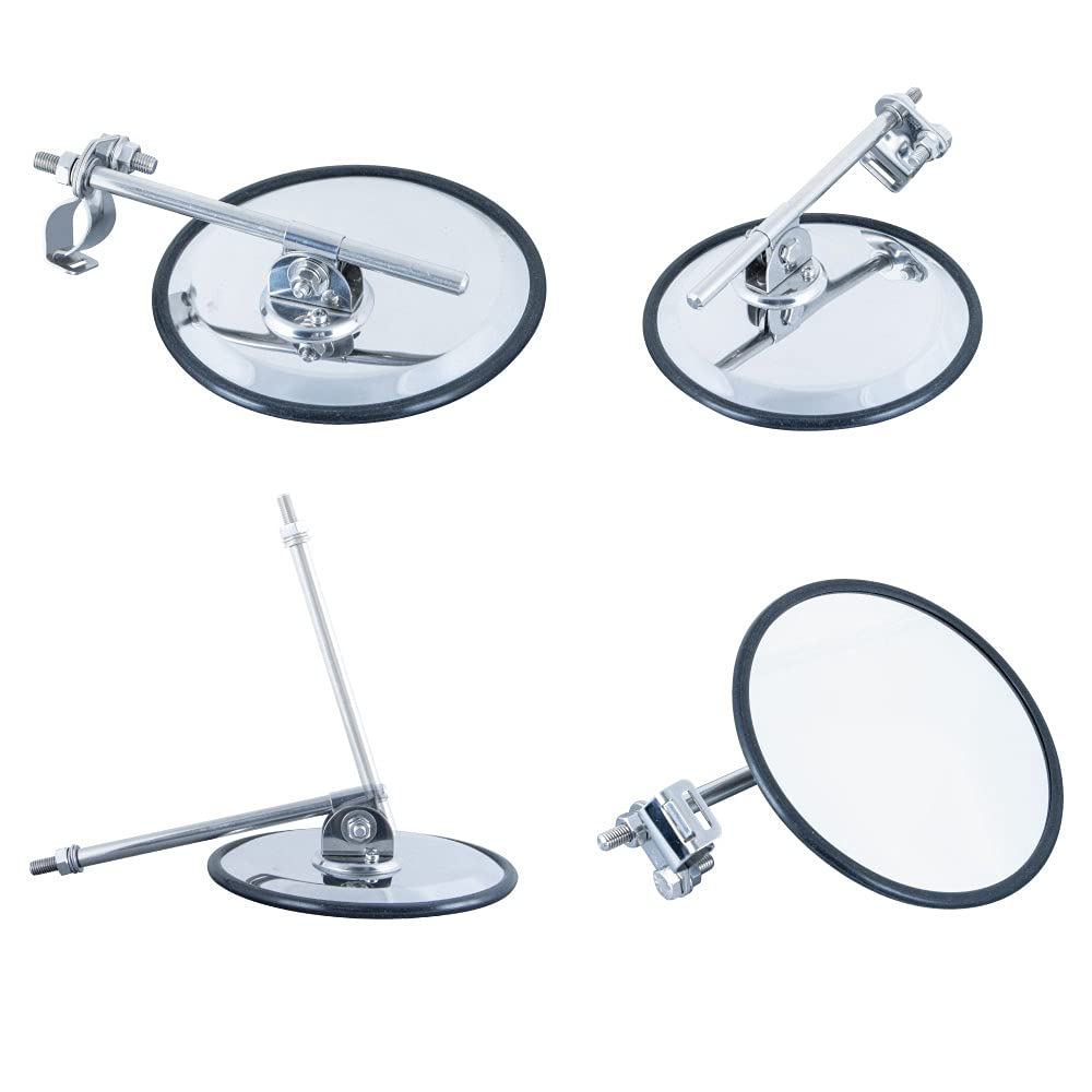 Jet Inoue 501571 Rearview Shot Mirror, Ver. 15 Round Flat Surface, 7.9 Inches (200 Mm) Mirror Surface