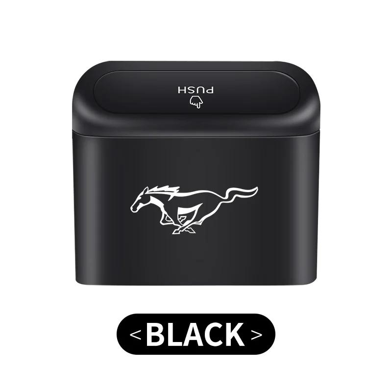 

New 2026 Car Sticker Car Trash Can with Lid Hanging Vehicle For Ford mustang Shelby GT GT500 GT350 Convertible Mach-E cobra Car коричневый