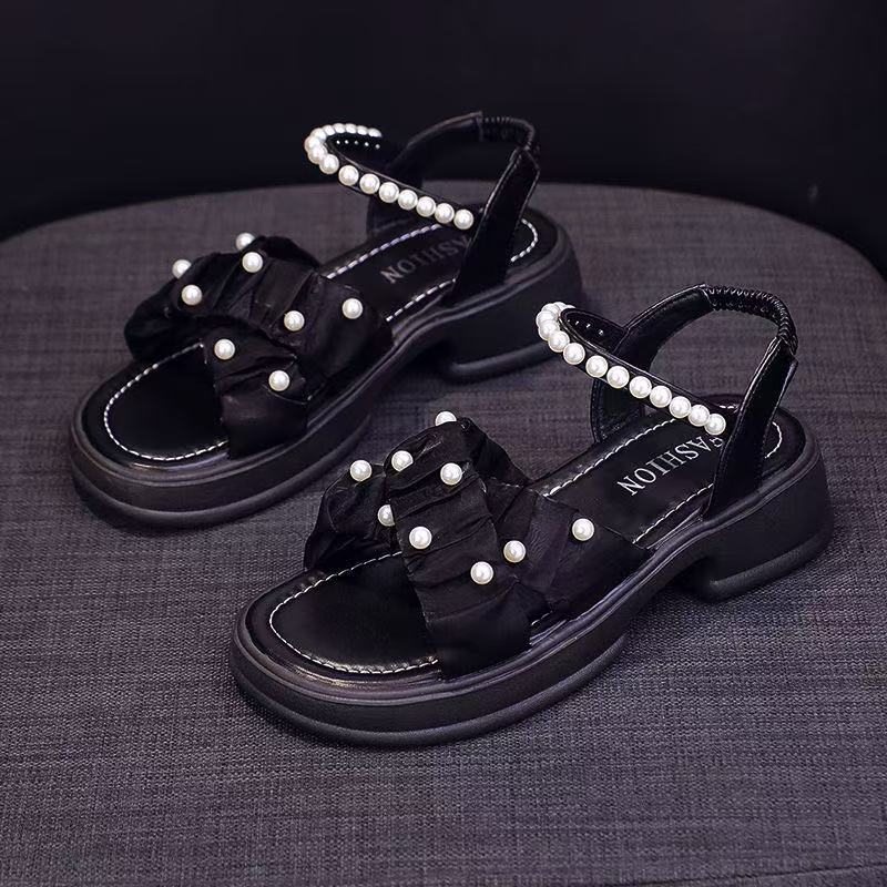 

Women s summer 2025 new versatile student women s shoes with skirts and sandals with soft soles 40