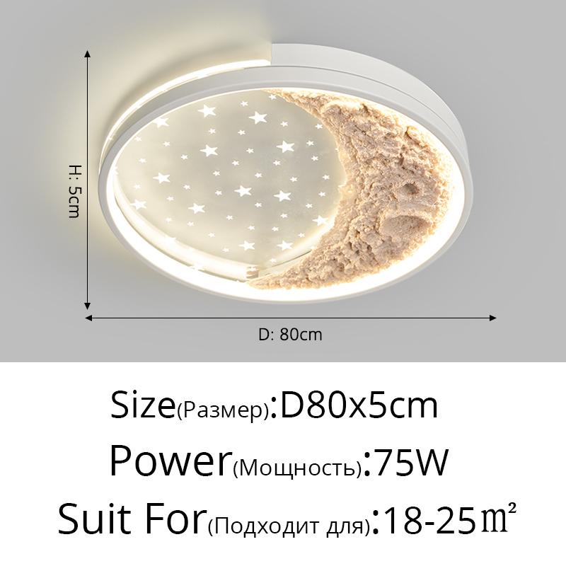 Modern minimalist moon circular ceiling light Nordic creative bedroom study LED ceiling light home decoration lighting fixtures