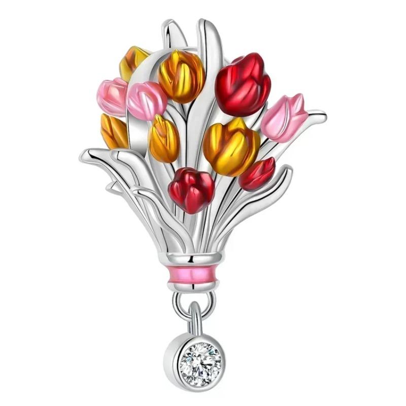 Copper Fashion Avocado Strawberry Cherry Fruit Series Charms Bead Fit Original Bracelets Diy Jewelry Making