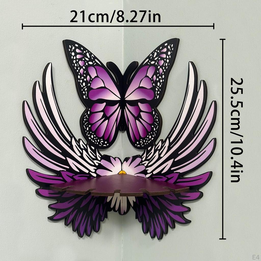 Butterfly Floating Shelf for Wall Storage Home Decor Display Women