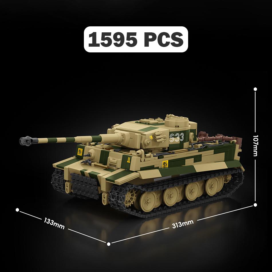 Tiger Tank Building Block Armored Vehicle