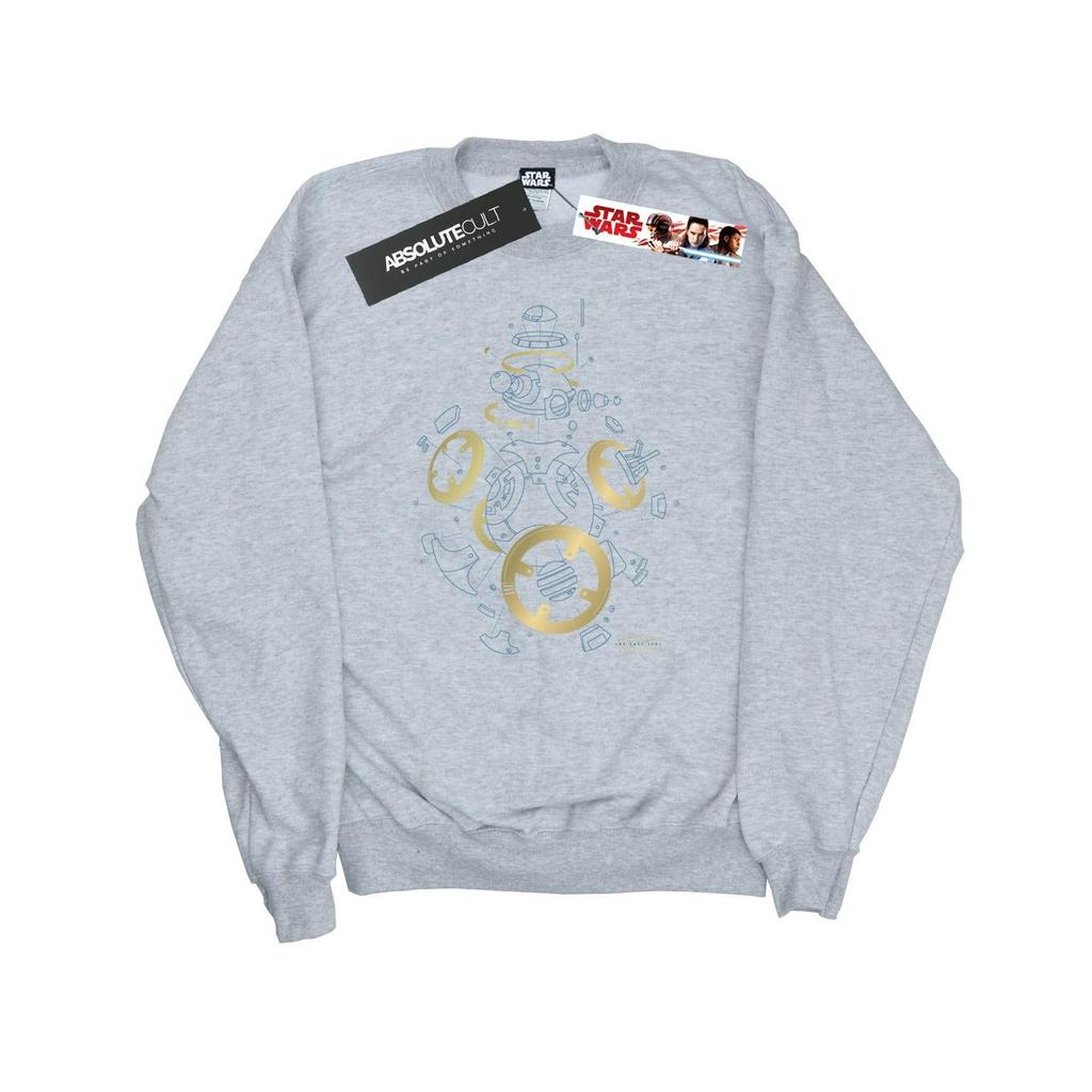 STAR WARS Womens/Ladies The Last Jedi BB-8 Deconstructed Sweatshirt