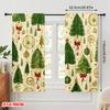 2pcs,2D Plane Printing Contemporary Curtains Christmas Trees Ornaments Decorative (3) Polyester (without Rod) Decorations Inside