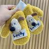 Plush Cute Baby Winter Anti-freeze Hanging Neck Mittens with Velvet Lining - Thickened Warm Children's Gloves