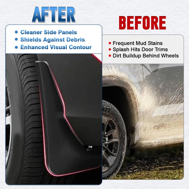 Car Mudguard Black PP Splash Guard Mud Flaps Front Left and Right for KIA EV3 EV3GT 2024-2025  Rear Left and Right