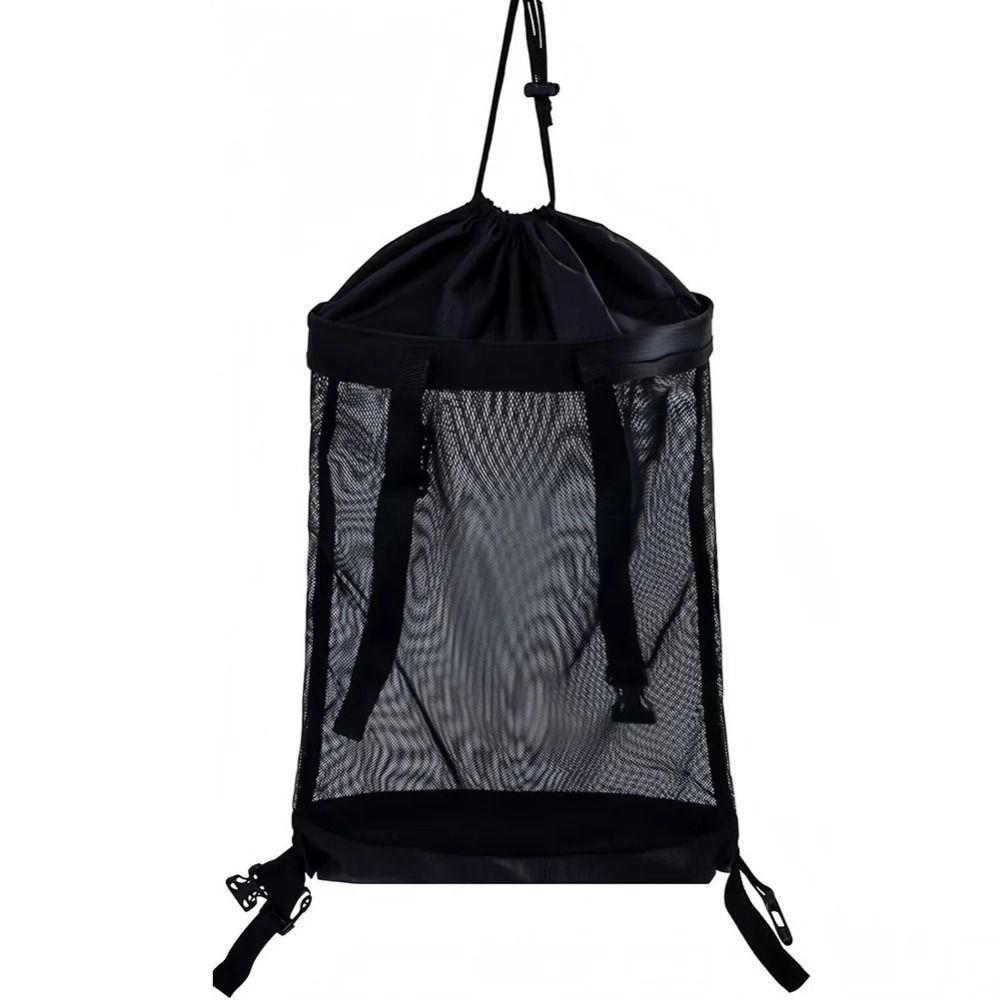 Portable Golf Push Cart Storage Bag Mesh Bag Closed Mesh Push Pull Cart Organizer Golf Cart Backside Extension Bag Outdoor бежевый