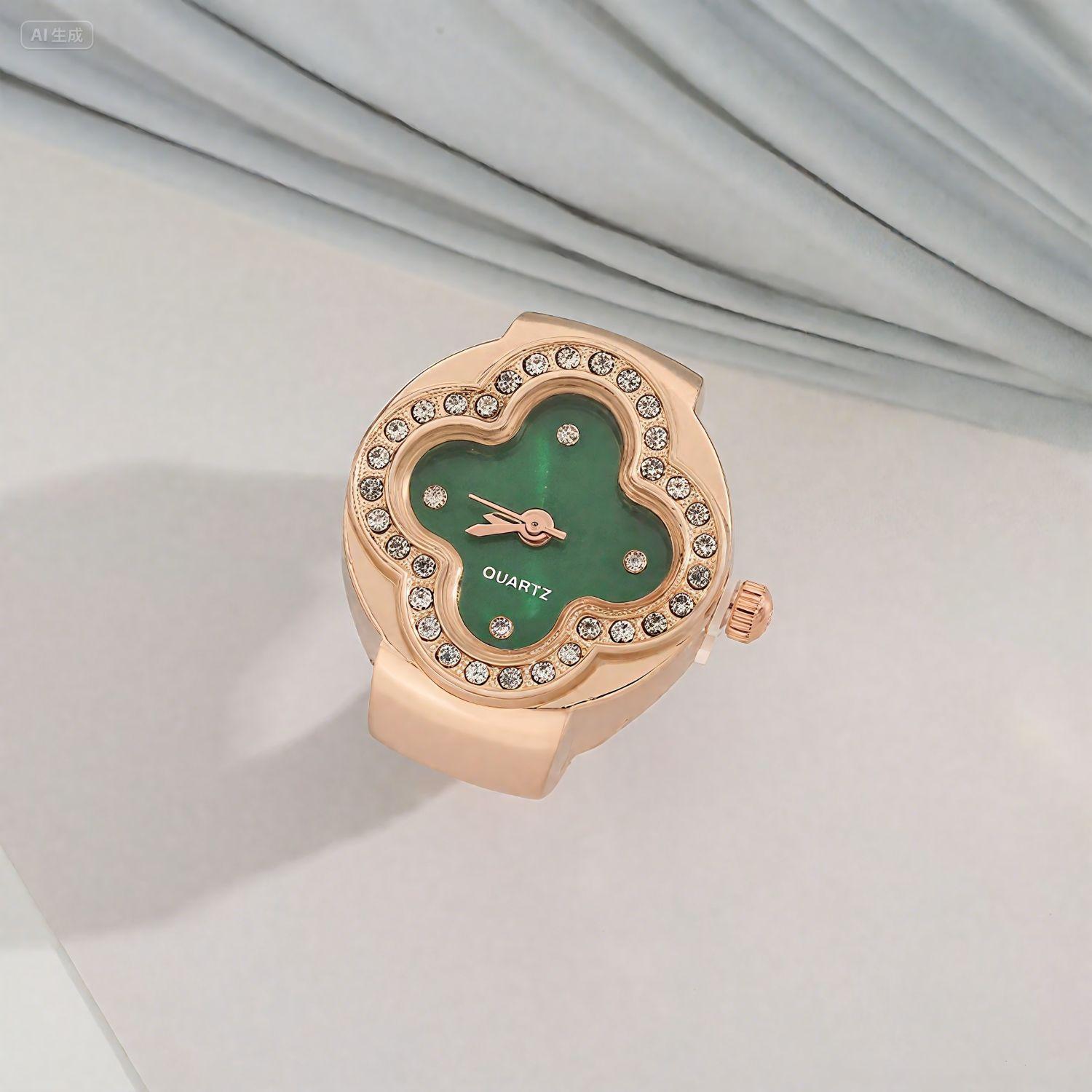 

Часы-кольцо на палец с эластичным ремешком, кварцевые аналоговые часы, креативные для мужчин и женщин zomp