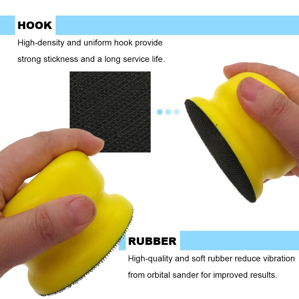 Sand Paper Backing Elastic Hand Sanding Block PU Foam Sanding Disc Holder For Hook & Loop Sandpaper