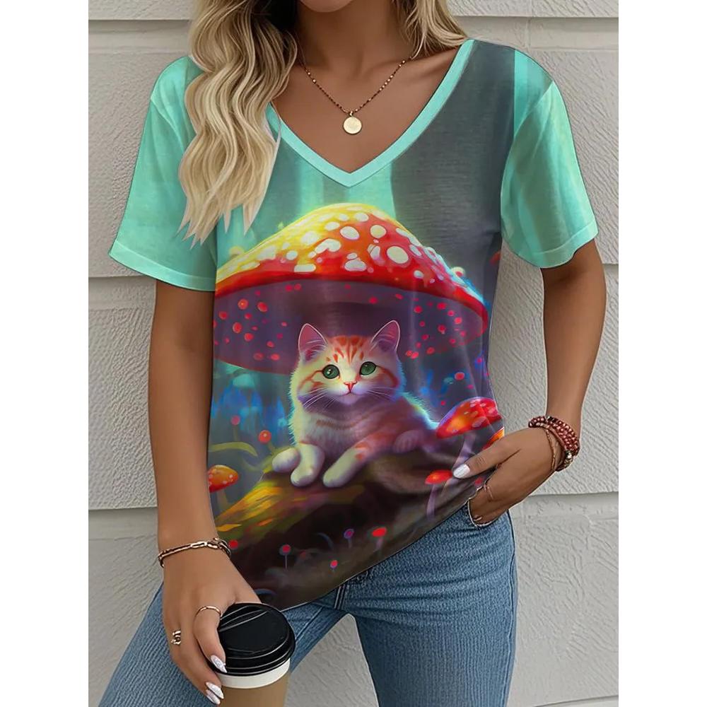 Women's Top Fashion Versatile Short Sleeve Casual Loose T-Shirt Daily Comfort T-Shirts Women’s