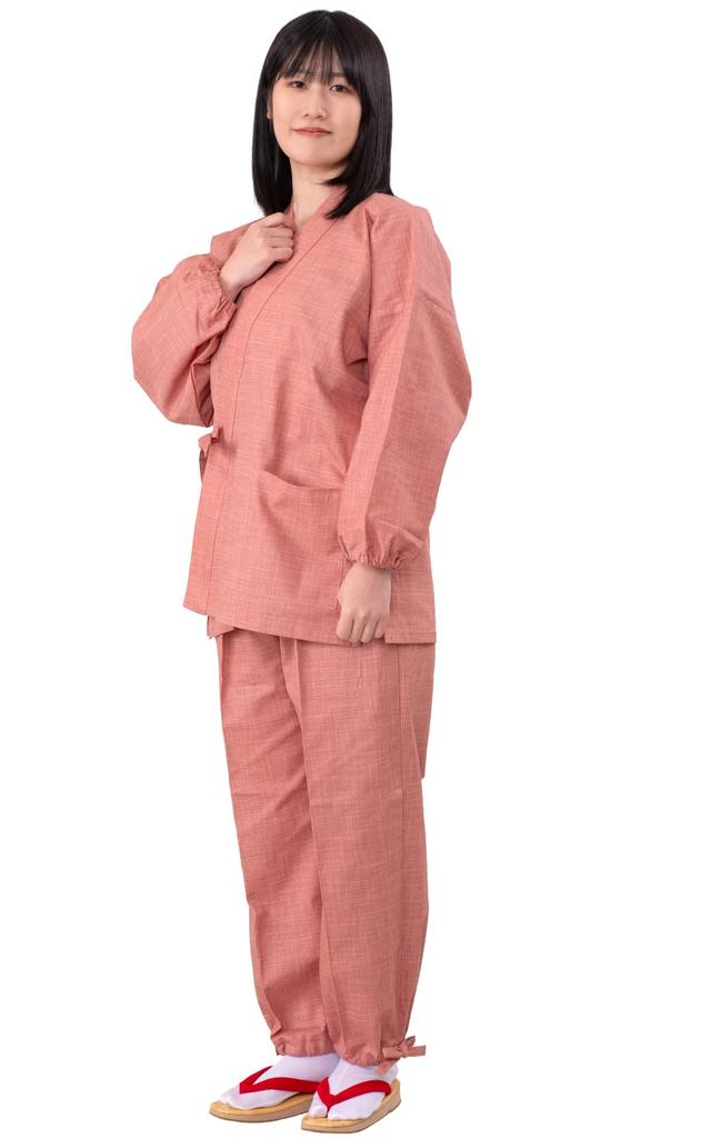 Samue Tsumugi Weave Made In Japan [Ai-Ai] Women's Clothes, Plain, (Pink)