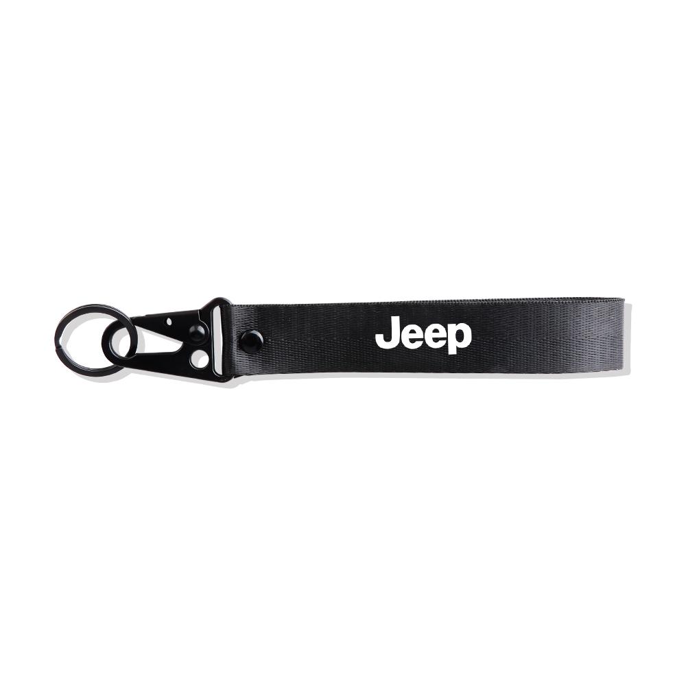 

Cup Holders Car Key Strip Nylon Keychain Badge Keyring Key Chain Ring For JEEP GrandCherokee Renegade Wrangler Compass Patriot A