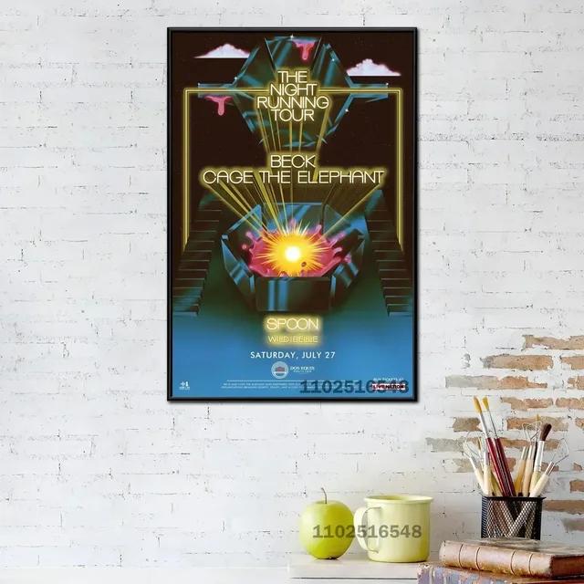 

Singer Cage the Elephant Painting x Wall Art Canvas Poster Modern Family Room Bedroom Decoration Home Decor 21cm×30cm NoFrame