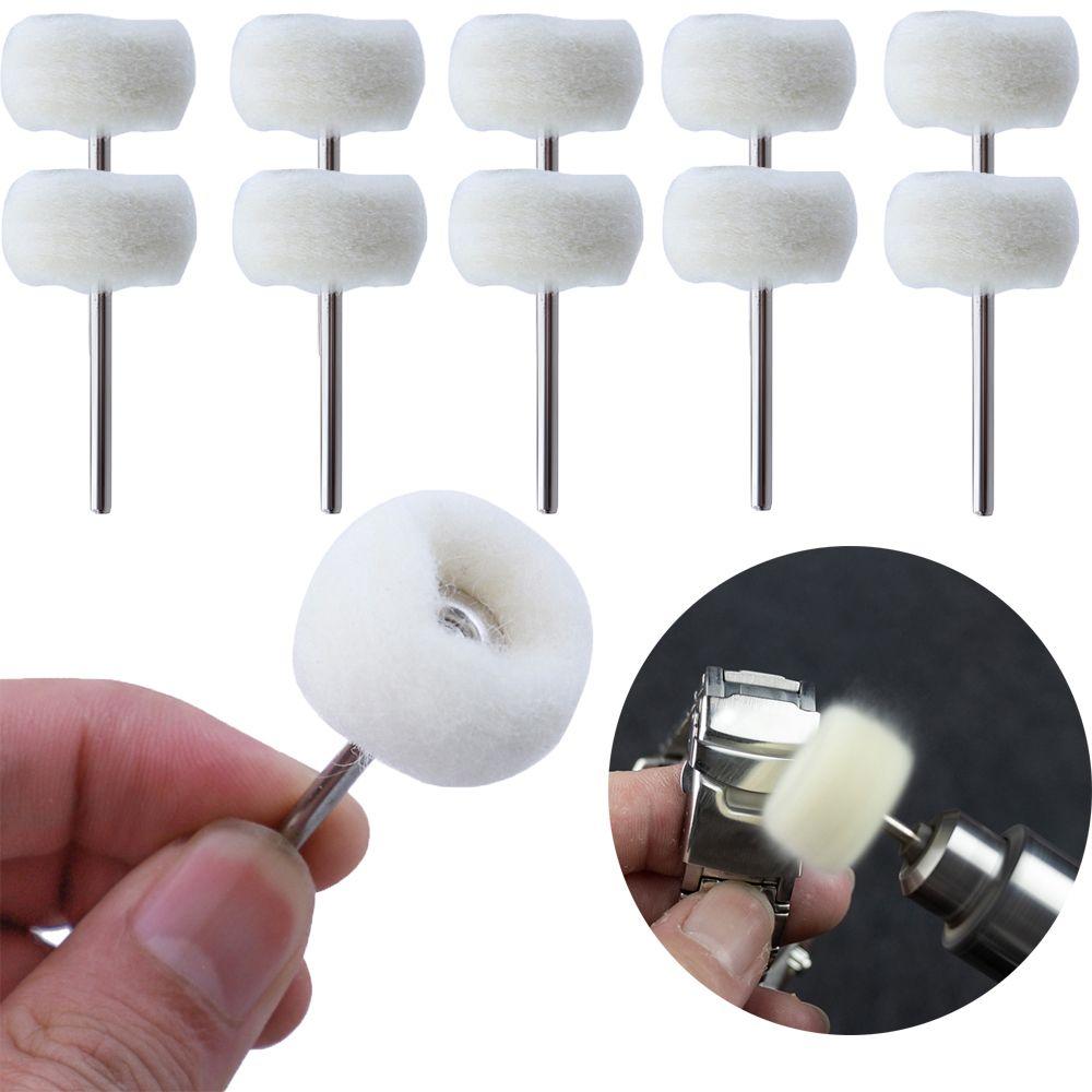 Cotton Thread Mini Abrasive Buffing Wheel Buffer Polishing 3mm Shank Felt Grinding Sanding Head